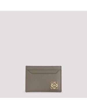 Loewe Anagram Plain Credit Card Case - Grey