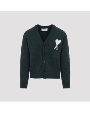 Ami Paris Adc Cardigan - Blue