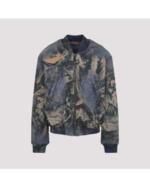 Acne Studios Cotton Bomber Jacket - Blue