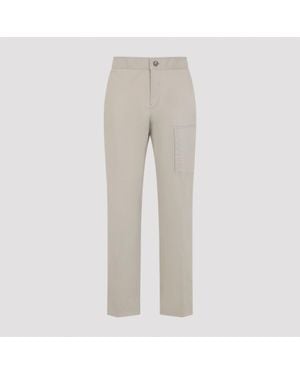 Brioni Camel Cotton Sanremo Trousers - Grey