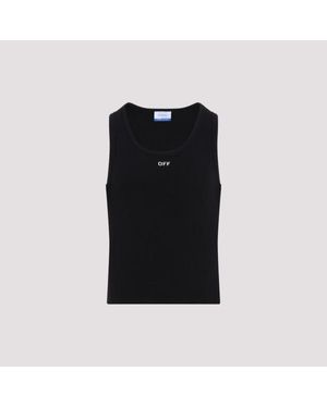 Off-White c/o Virgil Abloh Off Off Off Stamp Rib Tank Top - Black