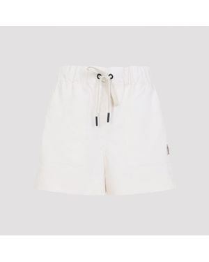 Moncler Cream Patch-Logo Short - White