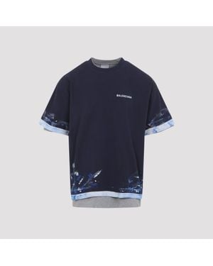 Balenciaga Layered T-Shirt - Blue