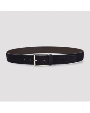 Canali Leather Belt - Black