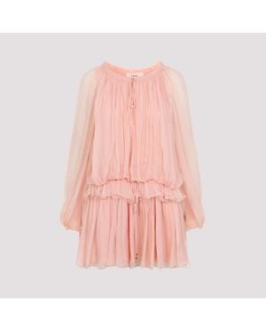 Chloé Chloe Silk Mini Dress - Pink