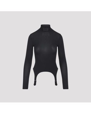 Jean Paul Gaultier Lingerie Garter Top - Black