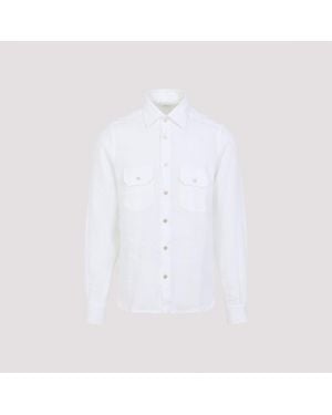 Kiton Linen Shirt - White