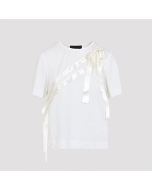 Simone Rocha Bow Sash Easy T-Shirt - White