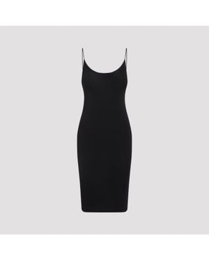 Saint Laurent Cassandre Back-Open Knit Dress - Black