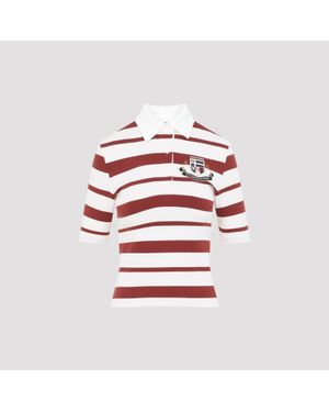 Acne Studios Striped Rugby Polo Shirt - Red