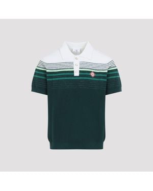 CASABLANCA Casual Loop Polo Shirt - Green