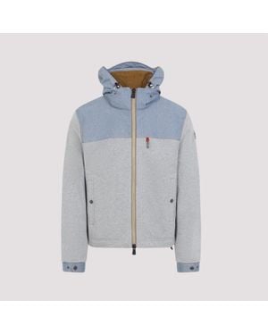 Moncler Zip Up Cotton Jacket - Blue