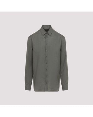 Giorgio Armani Linen Shirt - Grey