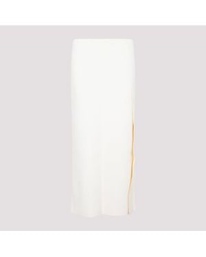 Jil Sander Elegant Viscose Skirt - White