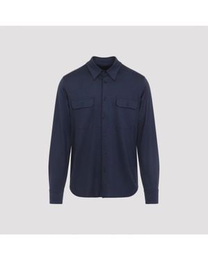 Tom Ford Bland Military Shirt - Blue