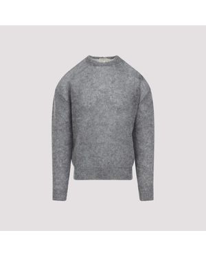 Mordecai Mohair Crewneck Jumper - Grey