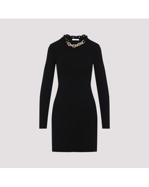 Rabanne Silk Mini Dress - Black