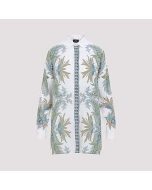 Etro Silk Printed Shirt - Blue