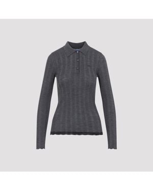 Prada Ardesia Wool Polo - Blue