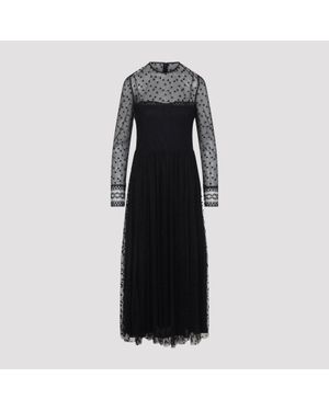 Alberta Ferretti Tulle Dress - Black