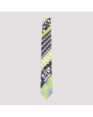 Lanvin Patchwork Tie - Blue