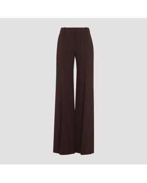 Ermanno Scervino Wide-Leg Viscose Blend Trousers - Brown