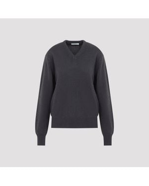 Lemaire V-Neck Jumper - Blue