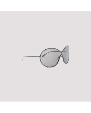 Alaïa Round Metal 93 Sunglasses - Metallic