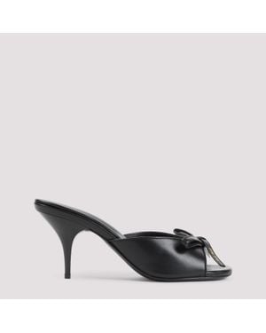 Miu Miu Lamb Leather Slippers - Black