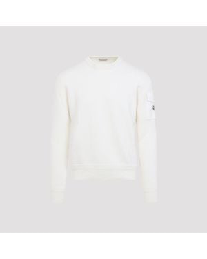 Moncler Virgin Wool Crew Neck Jumper - White