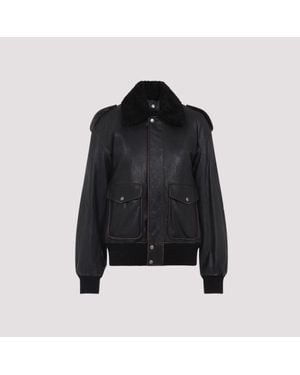 Saint Laurent Lamb Leather Jacket - Black