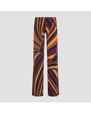 PUCCI Printed Wide-Leg Trousers - Orange