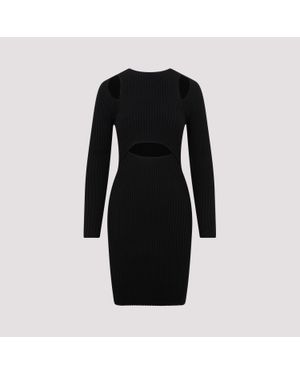SIMKHAI X WOLFORD Black Contoured Ribs Dress