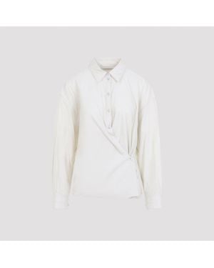 Lemaire Straight Collar Twisted Shirt - White