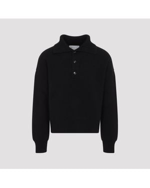 Ami Paris High Collar Jumper - Black
