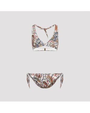 Etro Halter Neck Bikini - White