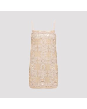 Ermanno Scervino Polyester Mini Dress - Natural