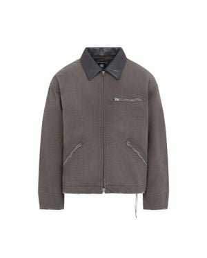 MASTERMIND WORLD Stone Washed Work Jacket - Grey