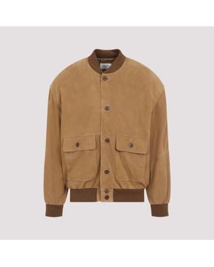 Saint Laurent Suede Jacket - Brown