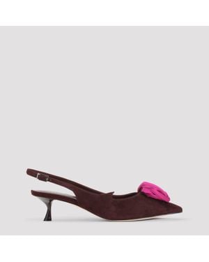 Roger Vivier Suede Slingback - Red