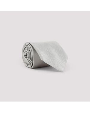Tom Ford Solid Mogador Tie - Metallic