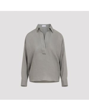 Brunello Cucinelli Linen Bloue - Grey