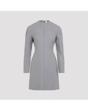 Bottega Veneta Compact Wool Mini Dress - Grey