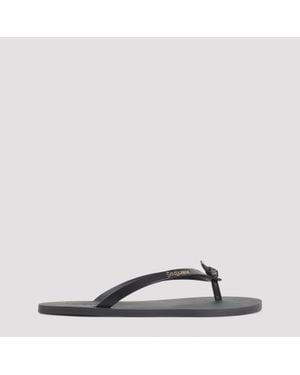 Saint Laurent Slide Sandals - Black