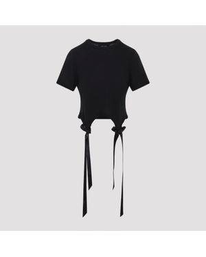 Simone Rocha Easy T-Shirt Bow Tails - Black