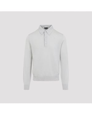 Tom Ford Cashmere Silk Polo - White