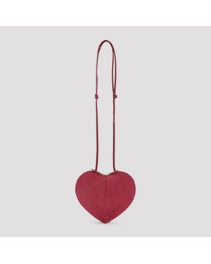 Alaïa Framboise Suede Goat Leather Shoulder Bag - Red