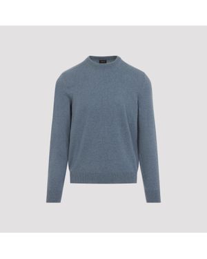 Brioni Luxury Cashmere Pullover Jumper For - Blue