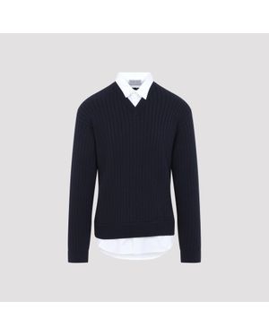 Balenciaga Hybrid Shirt Jumper - Blue