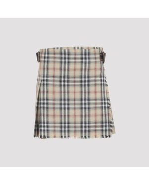 Burberry 100% Wool Mini Skirt - Multicolour